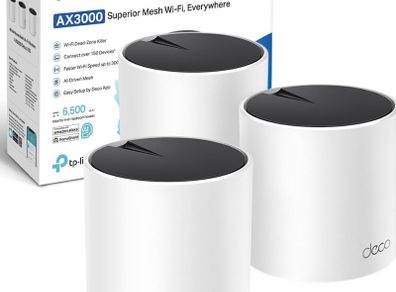 TP-Link Deco X55(3-pack) AX3000Mbps Whole Home Mesh WiFi 6 System