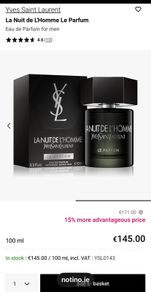 YSL La Nuit De L'Homme 100ml parfum for him