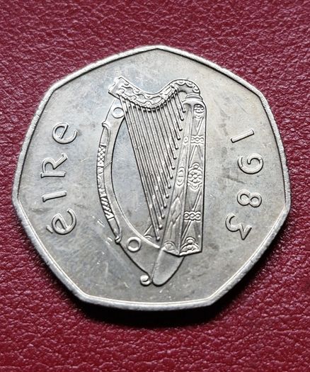 Ireland 1983 50P Fifty Pence Excellent coin