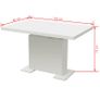 Extendable Dining Table High Gloss White Image 6