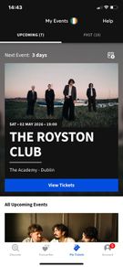 The royston club ticket