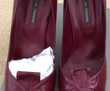 Pied A Terre red leather high heels