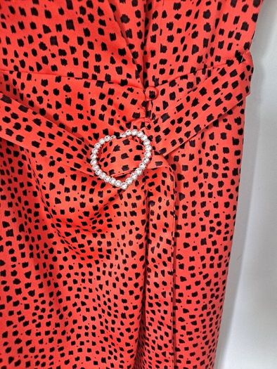 New River Island satin polka dot Occasion dress size UK 12
