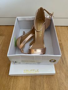 Metallic Rose Gold Heels Size 4