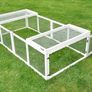 Carrot Rabbit Hutch Outdoor Run for Small Animal Enclosure and Rabbit Enclosure 180 x 90 cm Grey / White (FREE POSTAGE) Image 3