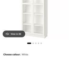 2 x IKEA BILLY / OXBERG Bookcase with Glass Doors