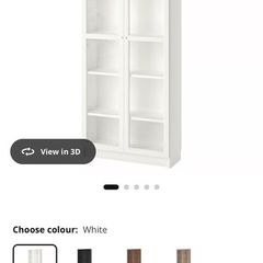 2 x IKEA BILLY / OXBERG Bookcase with Glass Doors