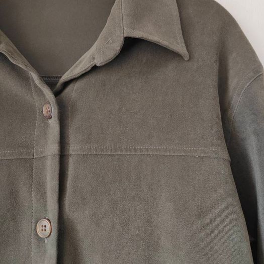 Women's Khaki Suede Shirt/jacket, Size M