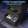 L Shaped Gaming Desk with Drawers & Shelf, 110 x 80 cm Image 4