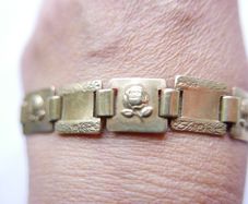 Victorian Rose Design , Antique, -stamped GOLDOID, Bracelet