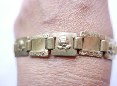 Victorian Rose Design , Antique, -stamped GOLDOID, Bracelet