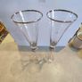 SET OF 2 Silver Rhinestone Band Champagne Flutes. Image 8