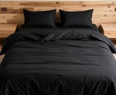 Black Superking Bed Set with Zip