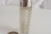 Sterling silver cut glass perfume bottle, 1938 Birmingham