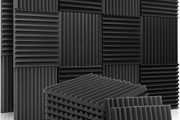 FREE EXPRESS SHIPPING 24 Pack Sound Proofing Panels with Stickers Sound Absorbing Panels High Density Acoustic Foam Panels Wedges Tiles For Recording Studios/Offices