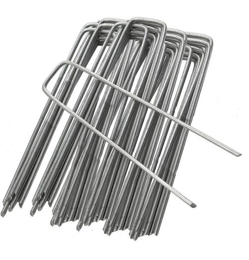 Garden Pins Galvanized Anti-Rust Ground Staples Stakes Pegs Spikes Pins for Securing Lawn Farm Sod Weed Barrier Landscape Grass Fabric Netting (FREE POSTAGE)