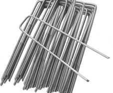 Garden Pins Galvanized Anti-Rust Ground Staples Stakes Pegs Spikes Pins for Securing Lawn Farm Sod Weed Barrier Landscape Grass Fabric Netting (FREE POSTAGE)