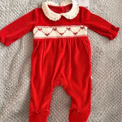 Brand New Red Baby Christmas Sleepsuit