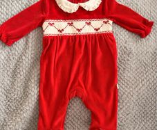 Brand New Red Baby Christmas Sleepsuit