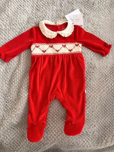Brand New Red Baby Christmas Sleepsuit