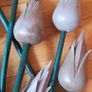 Large Size Vintage Handmade Wooden Flowers x12 Pieces Image 6