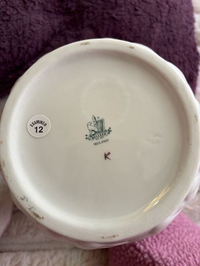 Vintage Belleek Ireland Porcelain Bedside Carafe & Tumbler Nite Set - Pristine!