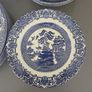 Plates Bowls Blue White Willow Image 4