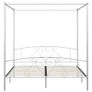 Canopy Bed Frame White Metal 6FT Super King Image 4