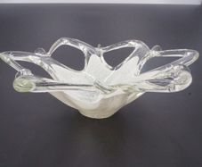 Vintage Lavorazione Arte Murano Hand Blown Glass Bowl