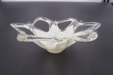 Vintage Lavorazione Arte Murano Hand Blown Glass Bowl