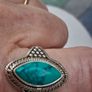 silver turquoise ring Image 3