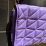 ZARA Quilted Shoulder Bag With Chain Purple! Image 3