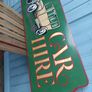 Large Old handpainted Signage Trains Image 2