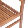 Stacking Dining Chairs 6 pcs Solid Teak Wood Image 4