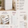 White 4 Drawer Chest of Drawers  Modern Handleless Storage Cabinet Image 2