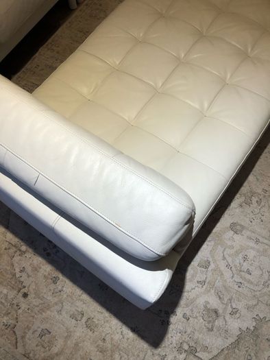 IKEA Landskrona Chaise longue, add-on unit, beige leather