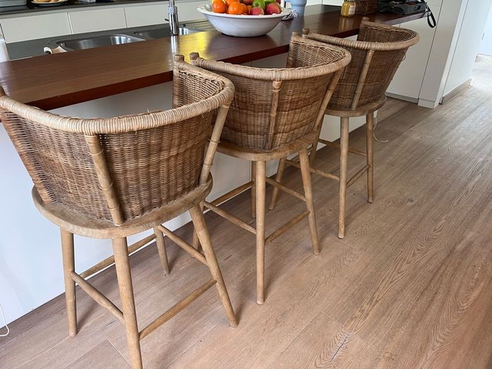 Rattan Kitchen Island Stools