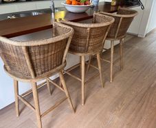 Rattan Kitchen Island Stools