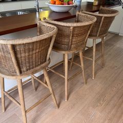 Rattan Kitchen Island Stools