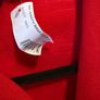 Deep Red 3/4 Length Wrap Coat Belted Winter Overcoat.New with tag.One Size Fits up to Size 12/14 Image 4