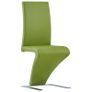 Dining Chairs with Zigzag Shape 2 pcs Green Faux Leather Image 2