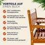 Garden Bench 3 Seater Weatherproof, with picnic table, eucalyptus wood Image 8