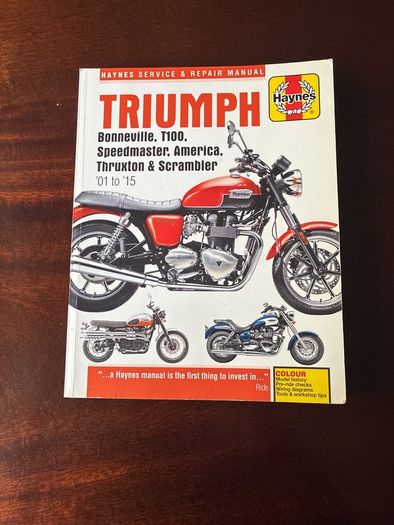 Triumph Bonneville, T100, Speedmaster, America & Thruxton 2001-05 Haynes Manual