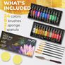 Acrylic paint Set 24 X 22ml Perfect for Canvas, Wood, Ceramic, Rock, Fabric & Crafts. Non-Toxic, Quick Dry & Vibrant Colours. Rich Pigments, Lasting Quality Image 2