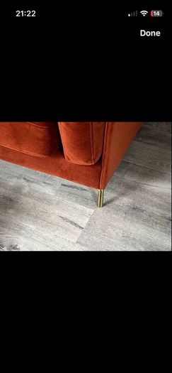 burnt orange couch