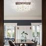Ceiling Light Crystal Chandeliers Crystal LED Ceiling Light 11.8" Square Flush Mount Modern Chandelier Ceiling Lights Fixtures for Bedroom Dining Room Hallway Dimmable by Remote Control Image 3