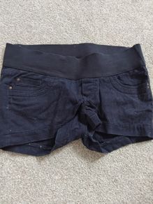 Navy maternity shorts