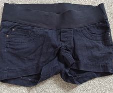 Navy maternity shorts