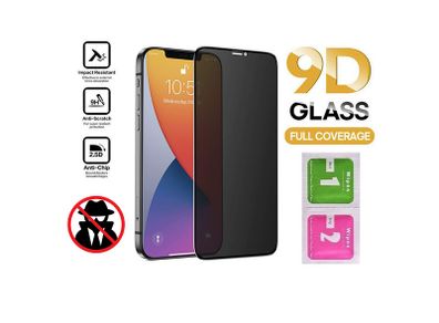 For iPhone 12 Pro Max Privacy Tempered Glass Anti Spy Screen Protector 9D New - FHT08IPTG