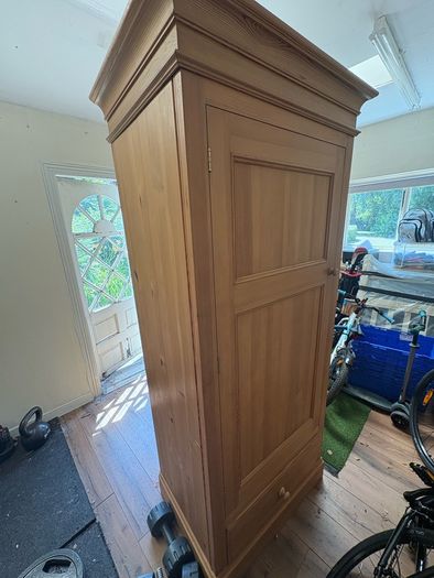 Solid wood wardrobe
